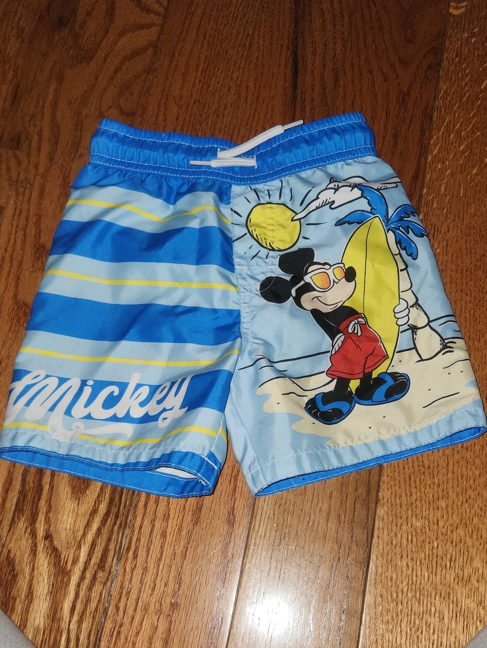 Disney Blue and Yellow Mickey Surf Shorts